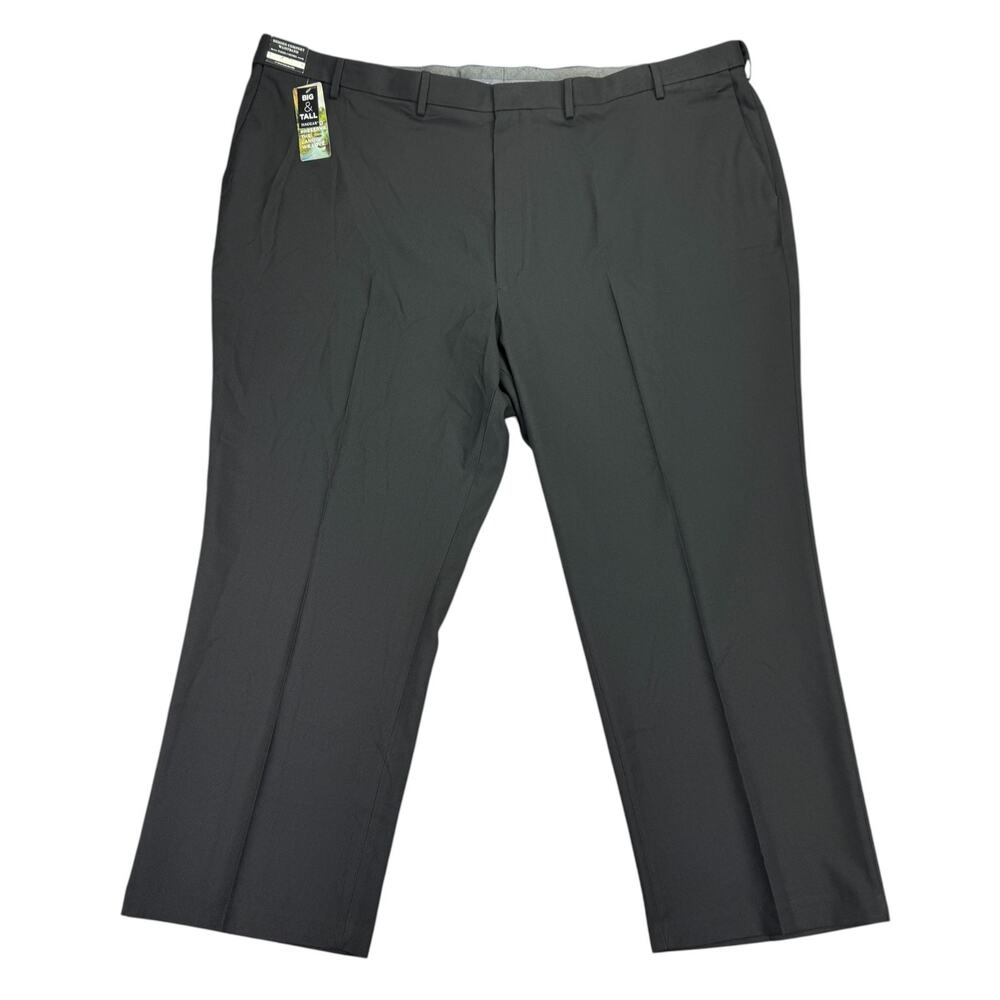 Haggar Mens Big & Tall Premium Comfort Classic Fit Dress Pants Black 54x30